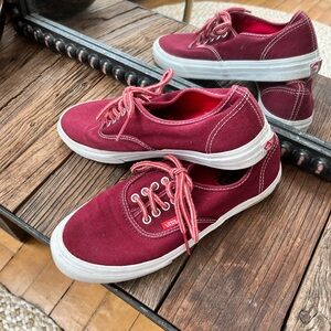 Red Vans Sneakers Size 8